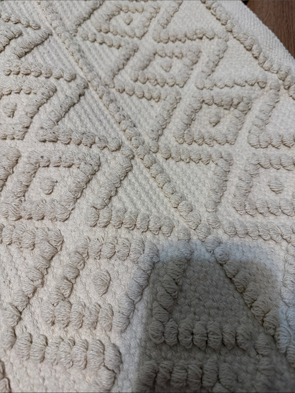Target Cream Textured Diamond-Pattern Tote - Picture 2 of 7